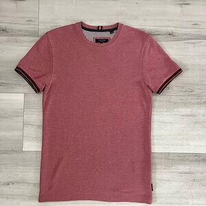 TED BAKER Mens Mid Pink Textured T-Shirt Size Small 2